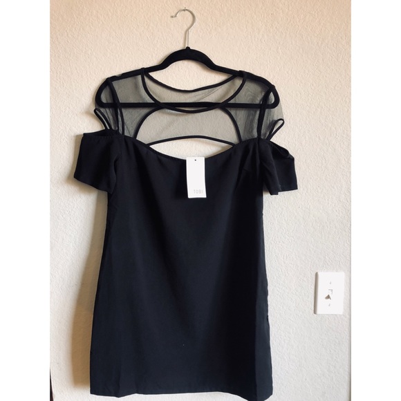 Tobi black cutout party dress (medium) NWT - Picture 1 of 3